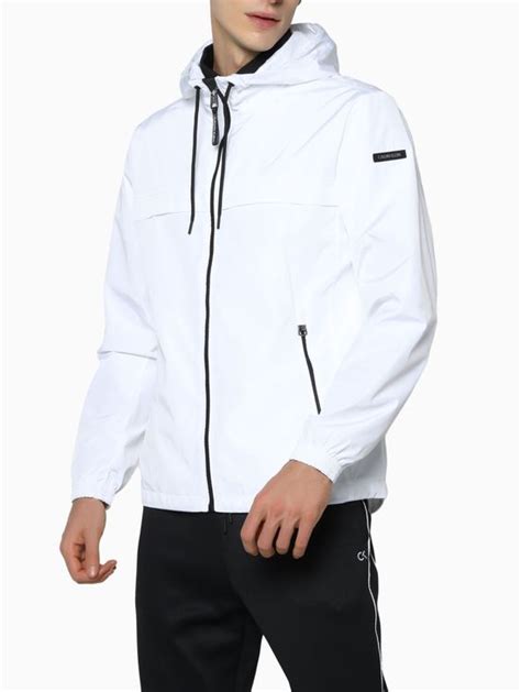 chamarra blanca calvin klein hombre
